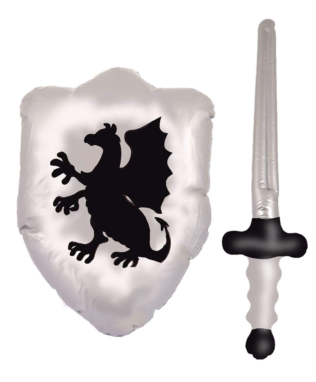 My Choice Stuff Kids Inflatable Sword and Shield Set - Fun Medieval Party Accessories for Children's Book Week, Halloween & Role Play Costumes