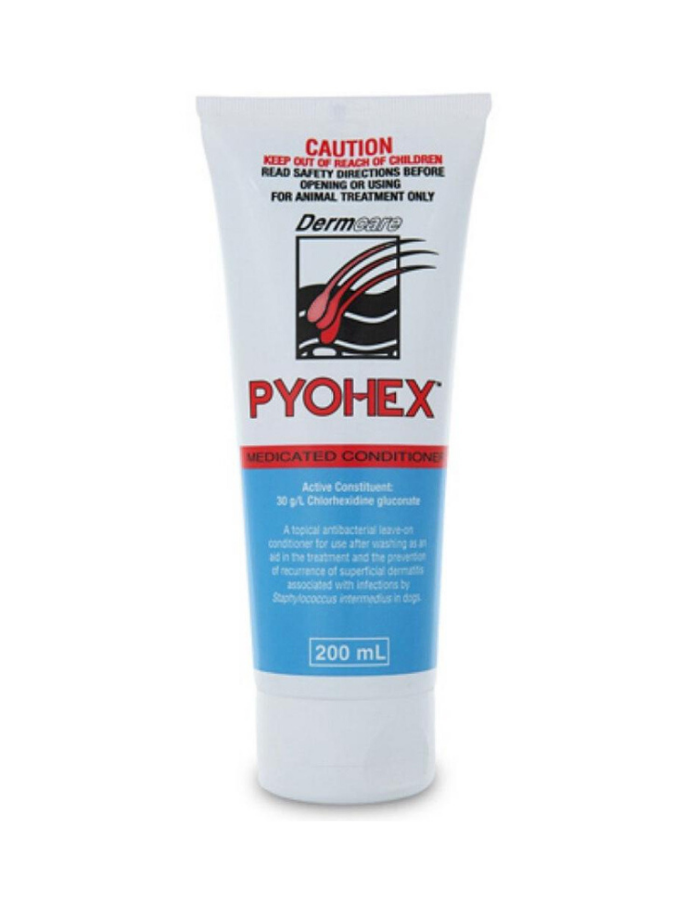 Dermcare PYOHEX Medicated Dog Shampoo & Conditioner 200g - Soothes Itchy Skin, Treats Infections - Perfect for Dogs with Allergies, Hot Spots & Dermatitis