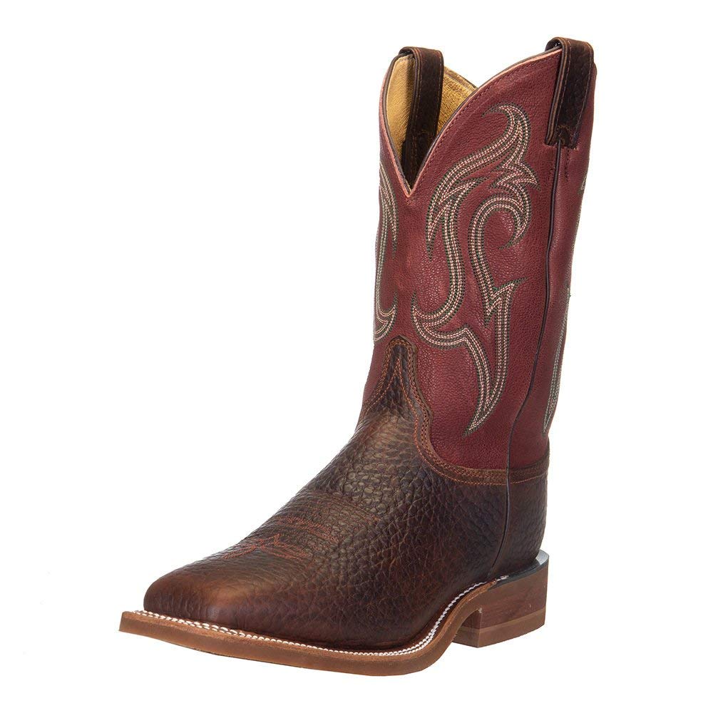 Justin Boots Men's Bender Square Toe Casual Boots - Mid Calf Western Boots in Brown, Burgundy & Red | Comfortable Cowboy Boots for Work, Rodeo & Everyday Wear