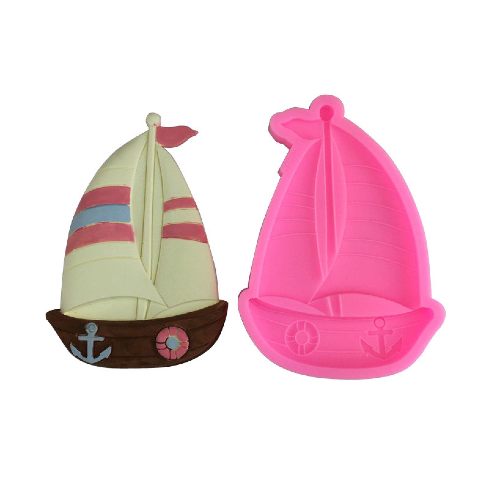 Premium Silicone Fondant Molds - Small Sailing Boat Design for Chocolate, Baking, Gypsum & Soap Making | Perfect for Cake Decorating, DIY Crafts & Party Treats
