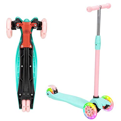 3 Wheel Kids Scooter with Adjustable Height & LED Flashing Wheels - Perfect for Outdoor Play, Park Rides & Backyard Fun