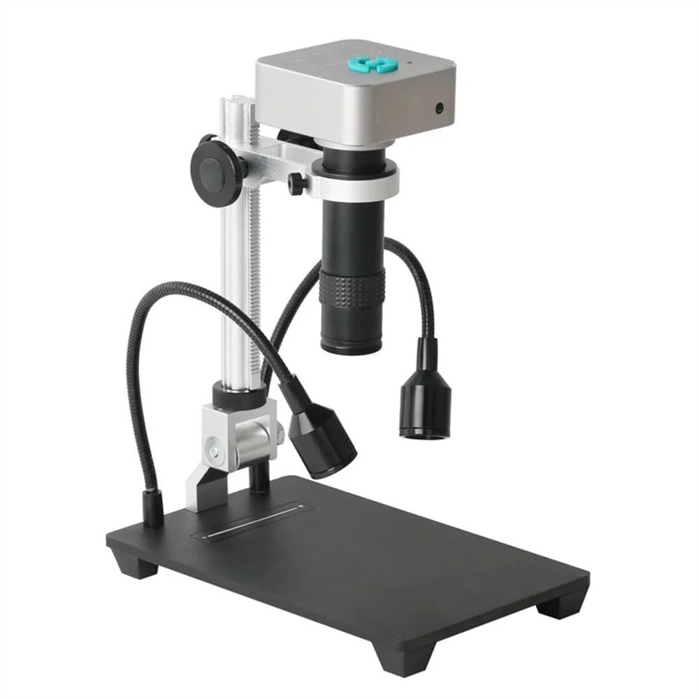 48MP 4K USB Microscope Camera with 1X-130X Lens & HDMI Output - Professional Microscope Accessories Kit for Phone Repair, Soldering, PCB Inspection (Includes TF Card & Workbench Stand) - Perfect for Electronics Hobbyists, Jewelry Appraisal & Biological Sample Observation