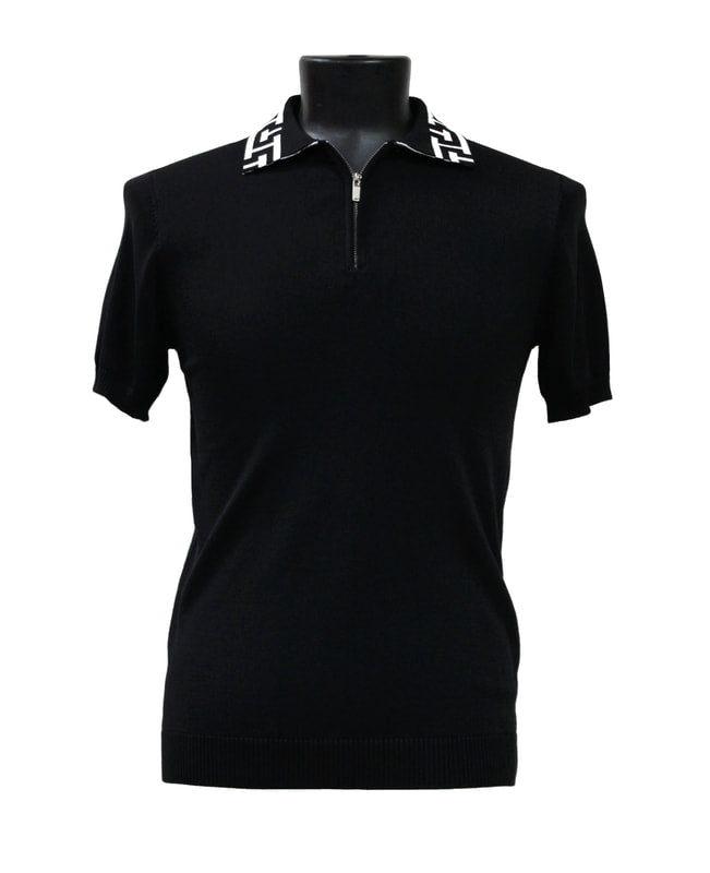 Bassiri Black Short Sleeve Sweater Q127 - Stylish Casual Knit Top for Women | Perfect for Everyday Wear, Office & Date Nights