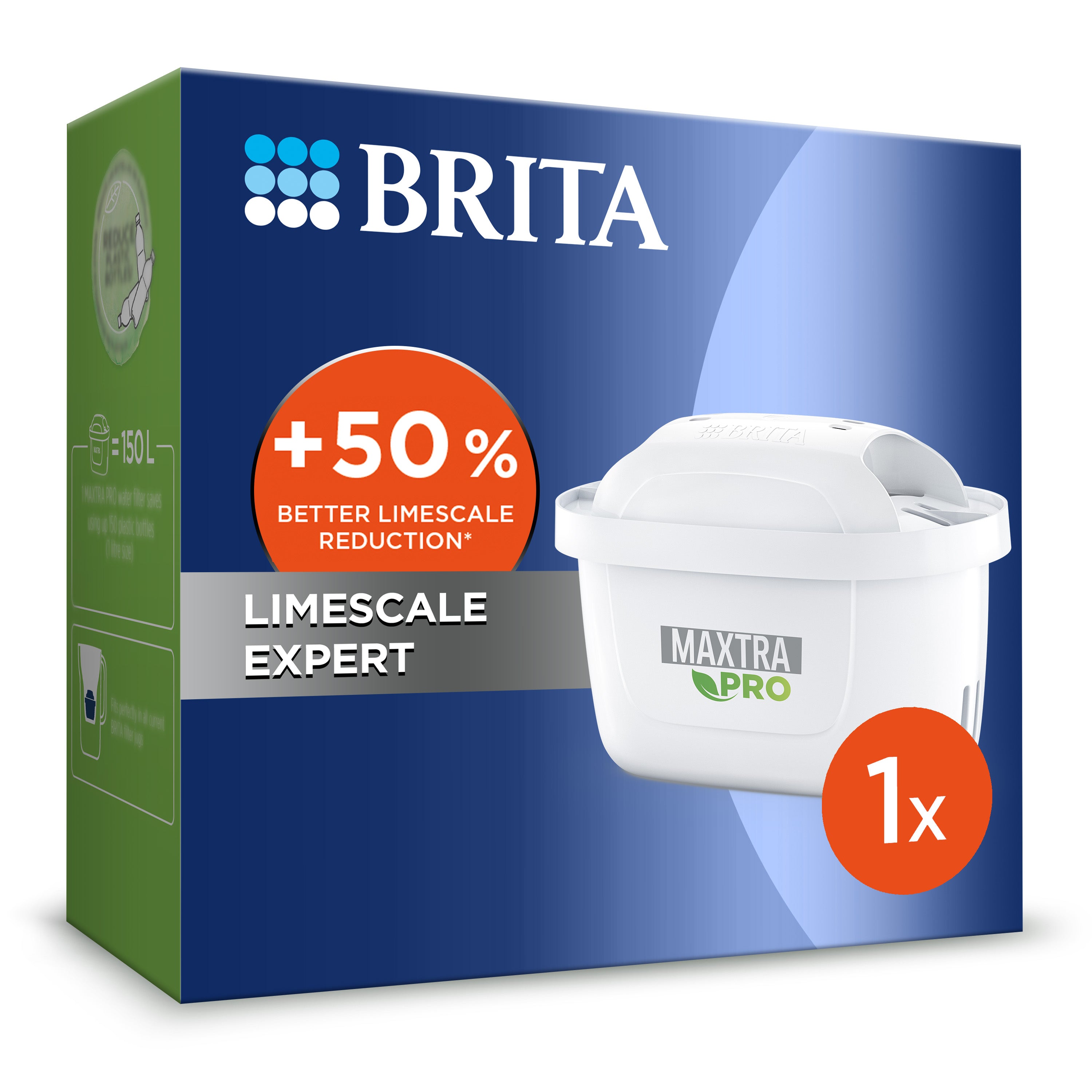 MAXTRA Pro Limescale Expert Water Filter Cartridge (1 Pack) - Reduces Hard Water Scale for Coffee Makers, Kettles & Appliances