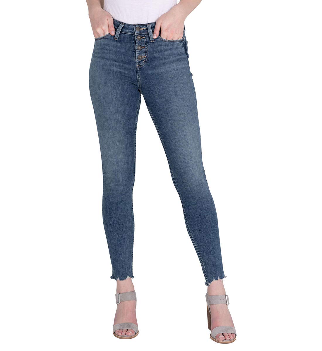 Silver Jeans Co. Women's High Rise Skinny Jeans - Stretch Denim Pants for Casual Wear & Night Out | Comfortable Slim Fit Fashion Jeans for Everyday Style