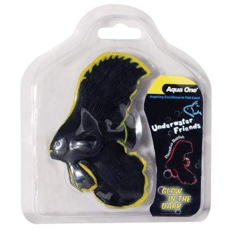Aqua One Underwater Friends Glow in the Dark Floating Batfish - Novelty Pool Decor for Night Swimming & Themed Parties