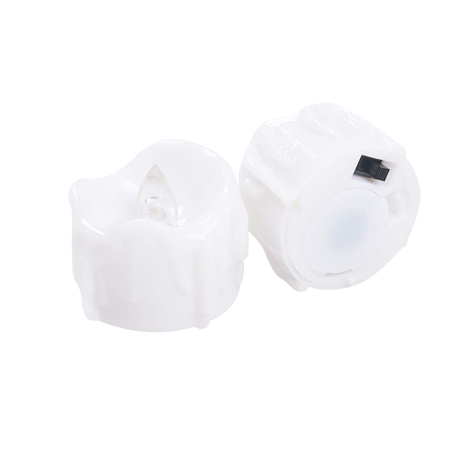 Flameless LED Candle Light - Battery Operated Realistic Flickering Tea Light with Rose Design, Perfect for Home Decor, Wedding Centerpieces, Christmas Decorations & Birthday Parties (1 Pack)