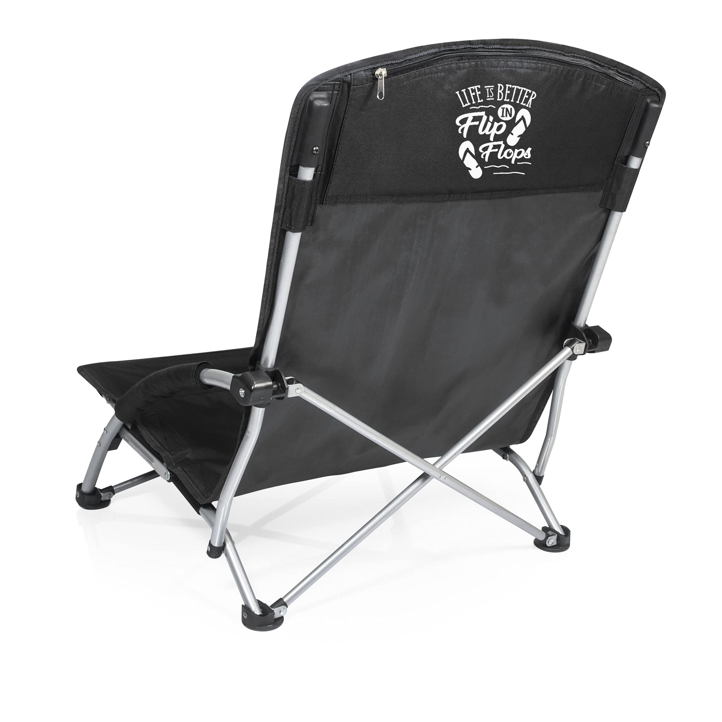 Tranquility Low Beach Chair with Carry Bag - Portable Folding Lawn Chair for Adults - Perfect for Beach, Poolside, Camping & Backyard Relaxation