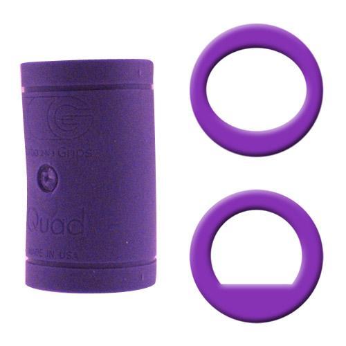 Turbo Quad Classic Finger Grips - Purple Power Lift Oval Grip for Weightlifting, CrossFit & Gym Training - Enhance Grip Strength & Performance