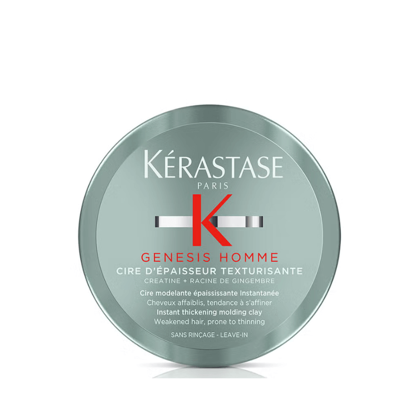 Kérastase Genesis Homme Instant Thickening Molding Clay for Fine Hair - Volumizing Styling Product for Men with Thin Hair - Perfect for Daily Styling & Texture Enhancement