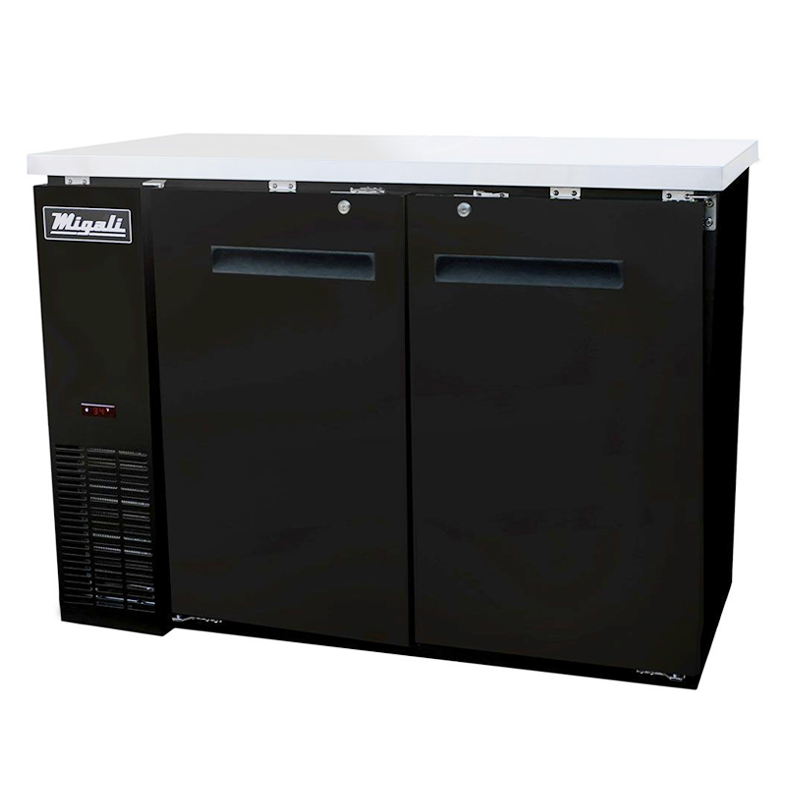 Migali BB60 HC Commercial 60 Back Bar Refrigerator - 15.8 cu.ft Stainless Steel Under Counter Beer Cooler for Restaurants, Bars & Nightclubs - Perfect for Storing Beverages, Wine & Kegs