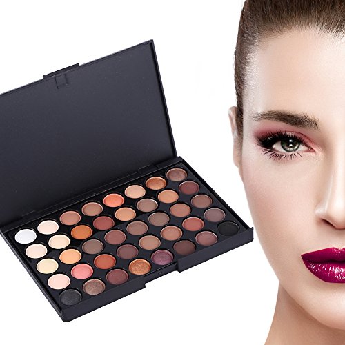 40 Color Mineral Matte Eyeshadow Palette - Waterproof Pigment Powder Makeup for Long-Lasting Wear | Perfect for Party, Wedding & Everyday Glam Makeup Looks