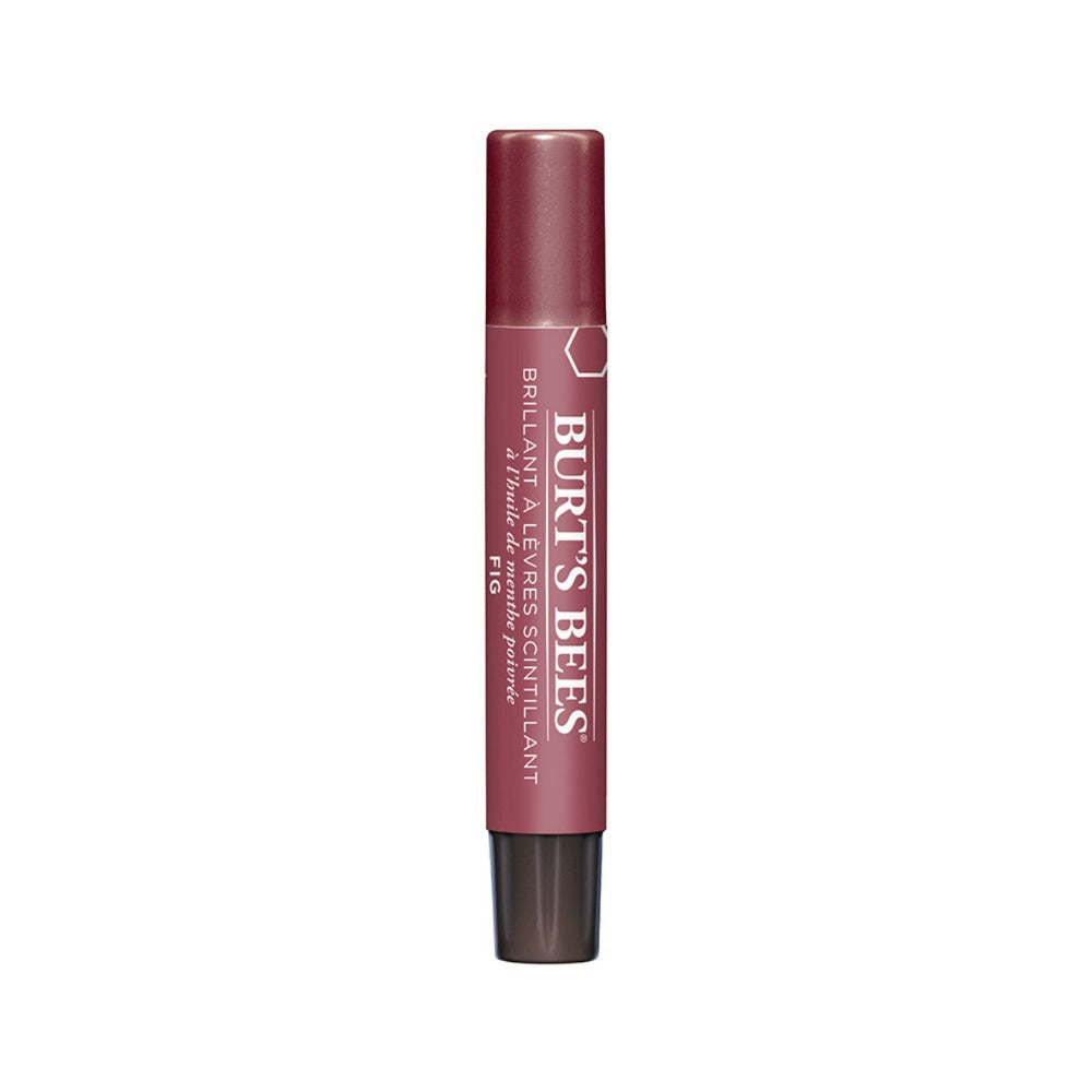 BURT'S BEES Lip Shimmer Fig - Moisturizing Tinted Lip Balm with Natural Ingredients for Soft, Shiny Lips | Perfect for Everyday Wear, Date Night & Makeup Looks
