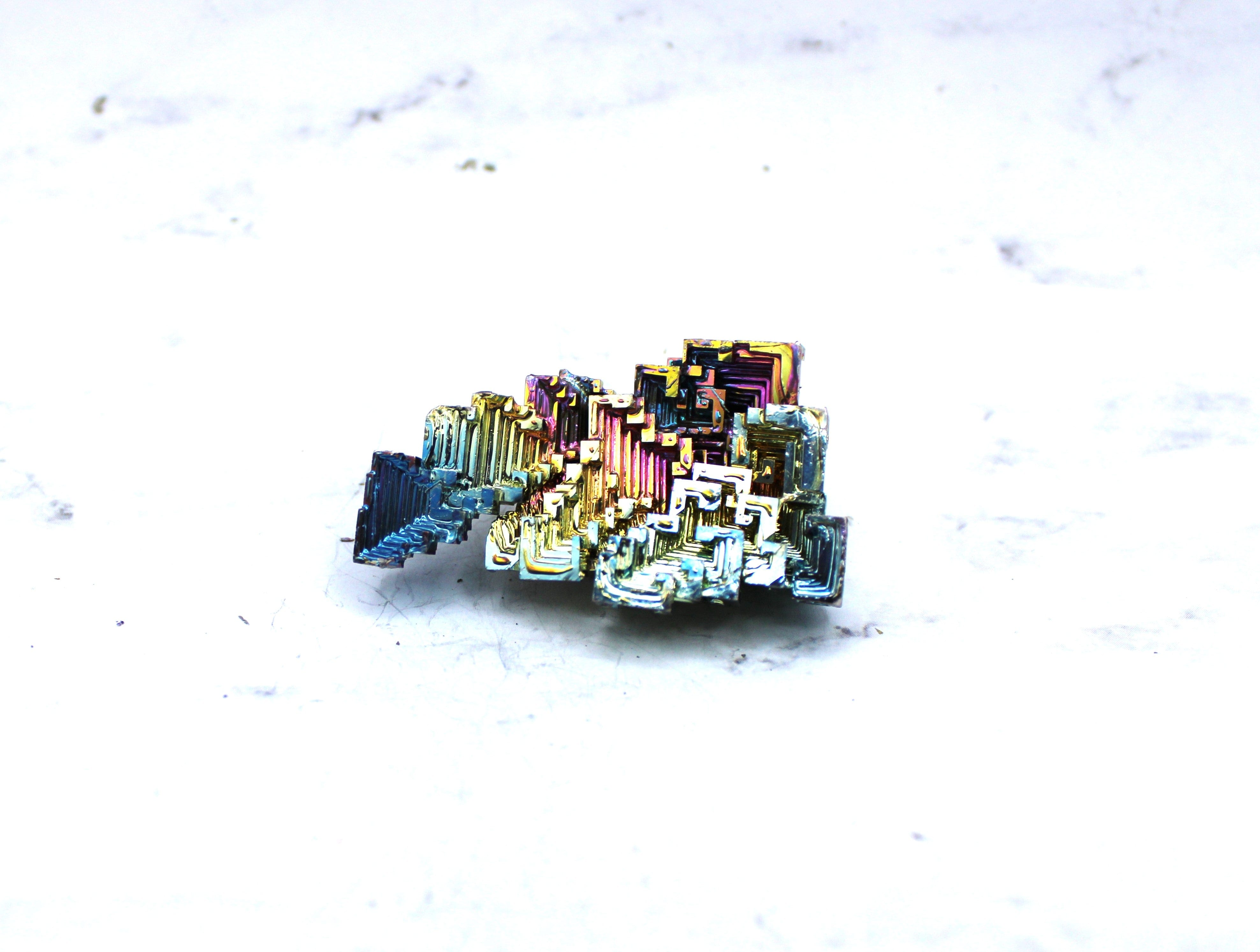 Bismuth Crystal Specimen - Natural Rainbow Metallic Mineral for Collectors, Science & Home Decor | Perfect for Display, Gifts & Healing Crystals