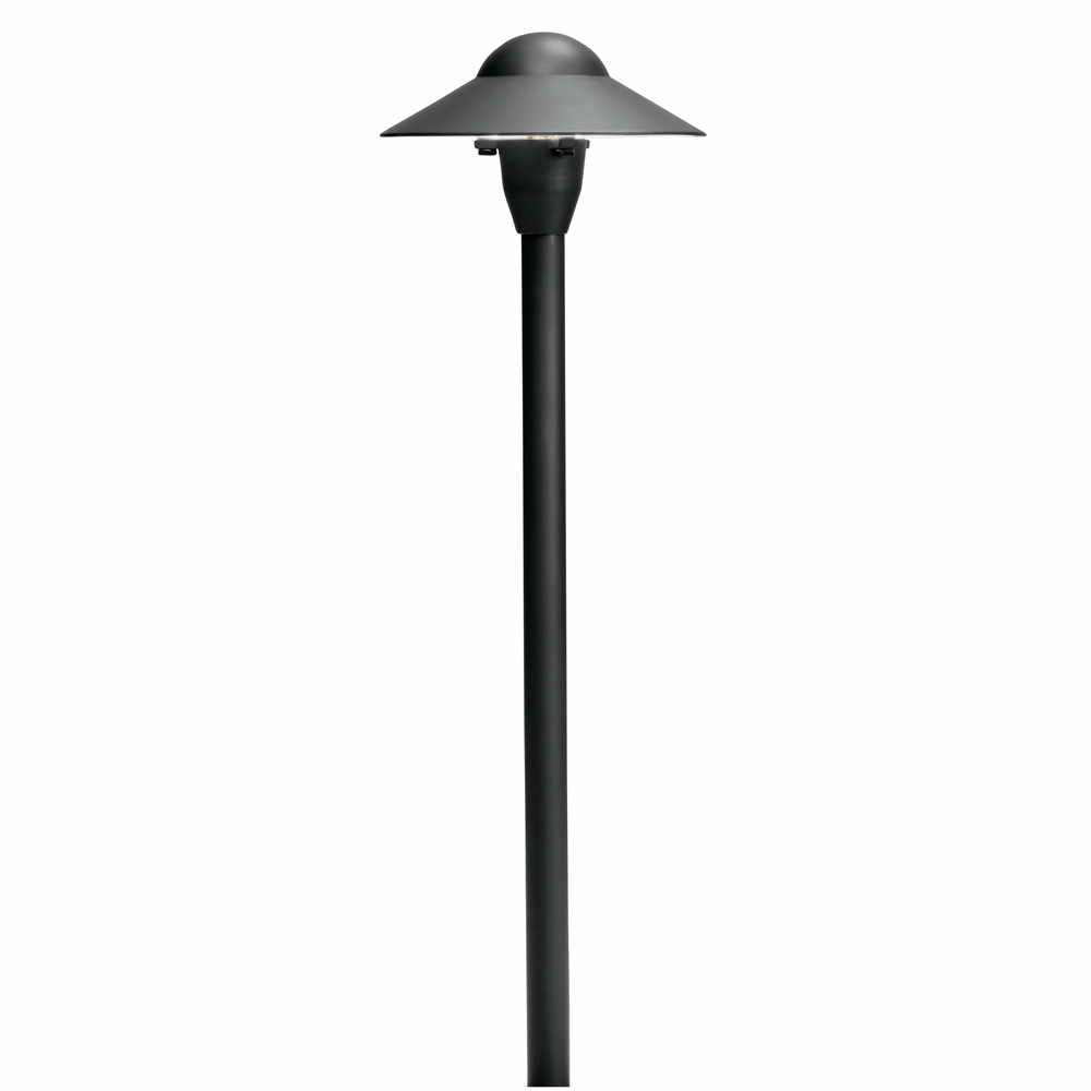 6 Pack Solar Powered Dome Path Lights - Textured Black Finish for Outdoor Garden, Walkway, and Landscape Lighting