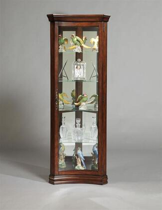 Concave Corner Curio Cabinet - Elegant Glass Display Case for Collectibles & Antiques - Perfect for Living Room, Dining Room, or Office Decor