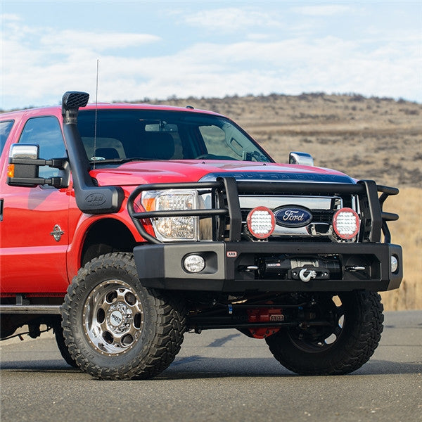 Ford F250 F350 Super Duty Full Deluxe Modular Winch Bar Kit - Heavy Duty Off-Road Bumper for Towing & Recovery