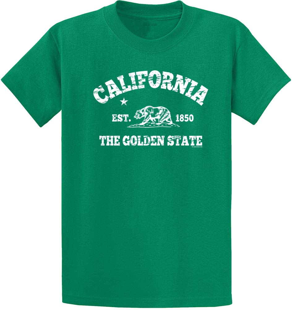 Premium Heavyweight Cotton T-Shirts for Men - Regular, Big & Tall Sizes | California Bear Design Since 1850 | Casual Wear, Workout & Everyday Comfort