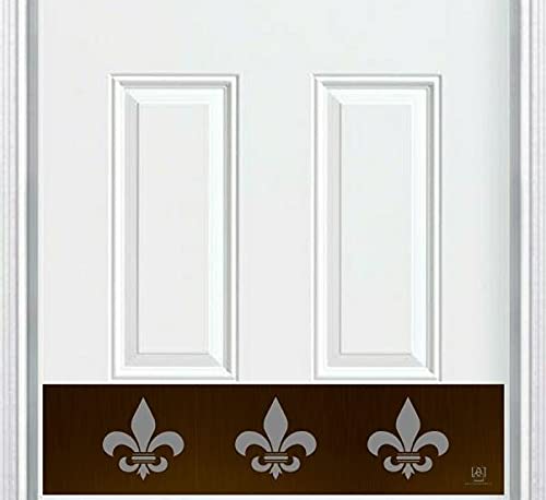 Engraved Fleur De Lis Door Kick Plate - Oil Rubbed Bronze, 6