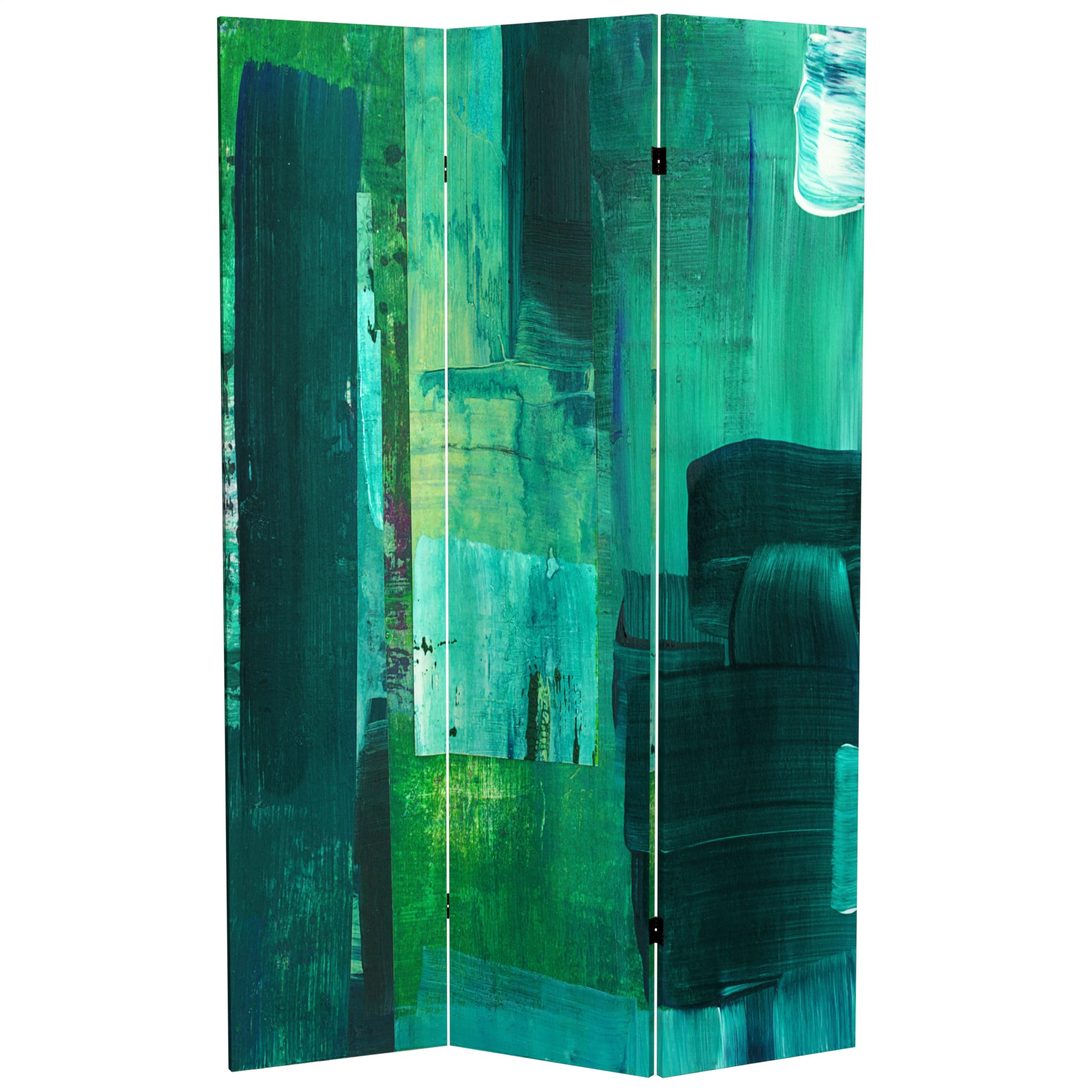 6 ft. Tall Double Sided Indigo Shadow Canvas Room Divider - Red Lantern Design for Home Decor, Office Privacy & Asian Style Interior | Perfect for Living Room, Bedroom Partition & Event Backdrop