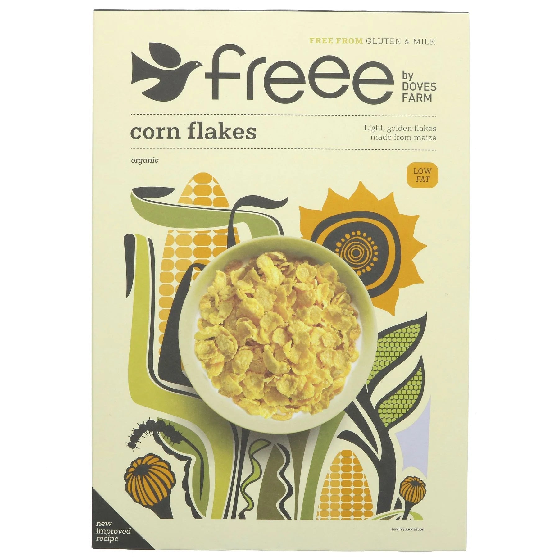Doves Farm Freee Organic Corn Flakes Gluten-Free - Healthy Breakfast Cereal for Kids & Adults - Perfect for Vegan, Dairy-Free & GF Diets - Enjoy with Milk or Yogurt for a Nutritious Start to Your Day