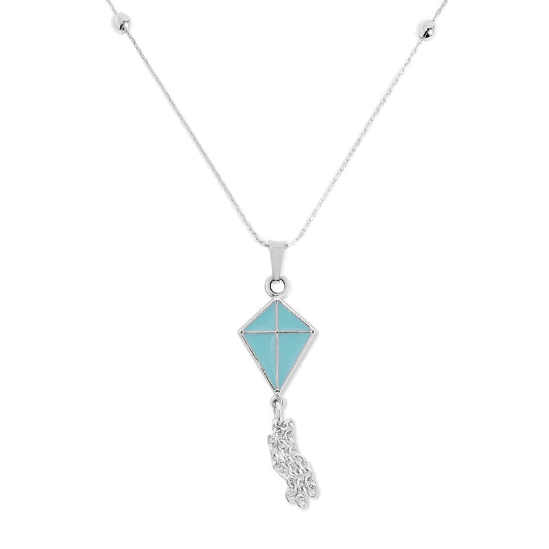 Blue Kite Charm Necklace - Elegant Dainty Jewelry for Women - Perfect for Everyday Wear, Gifts & Special Occasions