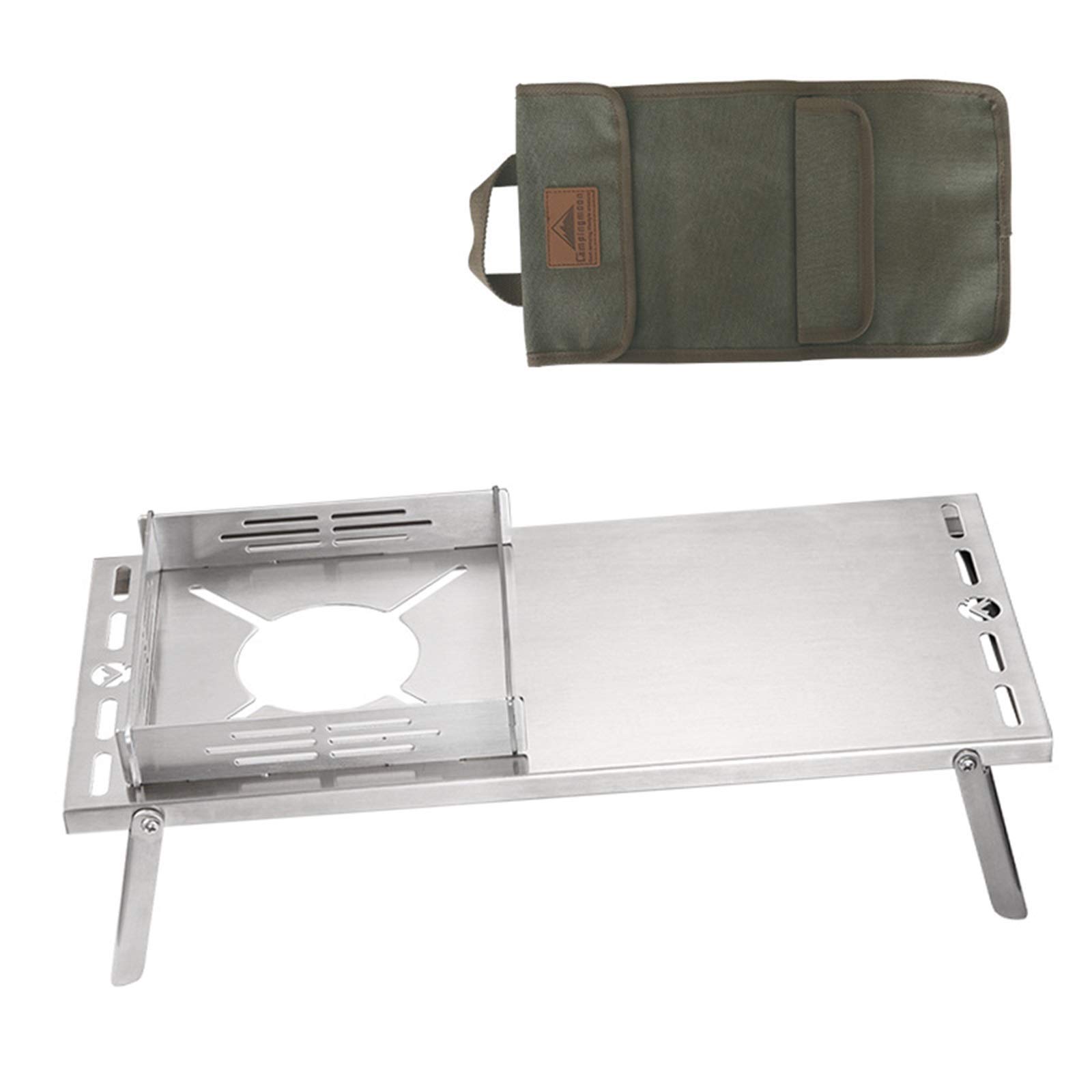 Portable Folding BBQ Grill Table for Picnic, Camping, Beach & Outdoor Cooking - Compact Stove Stand with Holder for Fishing, Hiking & Backyard Gatherings