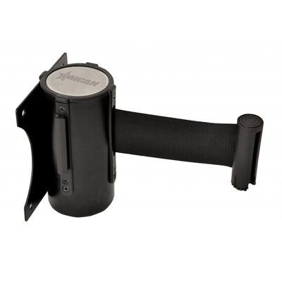Nella Wall Mounted Crowd Control System with Retractable Belt - Black | Queue Management Solution for Retail Stores, Banks & Events | Durable & Space-Saving Design