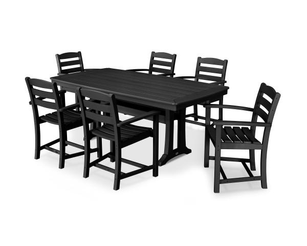 Polywood 7-Piece La Casa Arm Chair Dining Set – Outdoor Patio Furniture for Backyard, Garden, and Poolside Dining