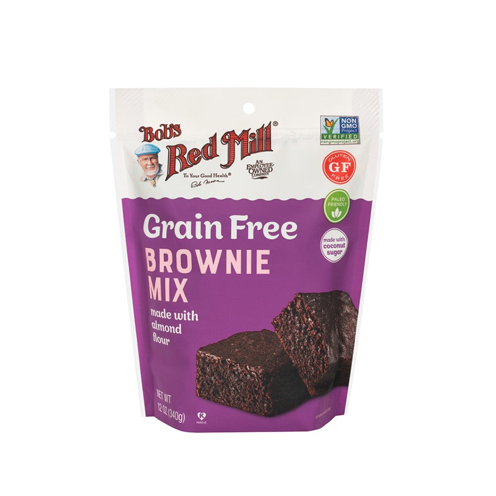Bob's Red Mill Grain Free Brownie Mix - 12oz (340g) | Gluten Free Baking Mix for Delicious Homemade Brownies | Perfect for Parties, Gifts & Healthy Desserts