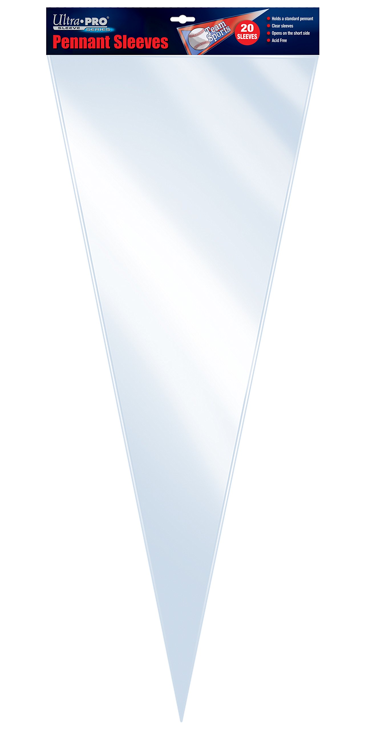 Ultra PRO Clear Protective Sleeves for Pennants - 20 Count Pack | Perfect for Sports Memorabilia, Trading Cards & Collectibles Display