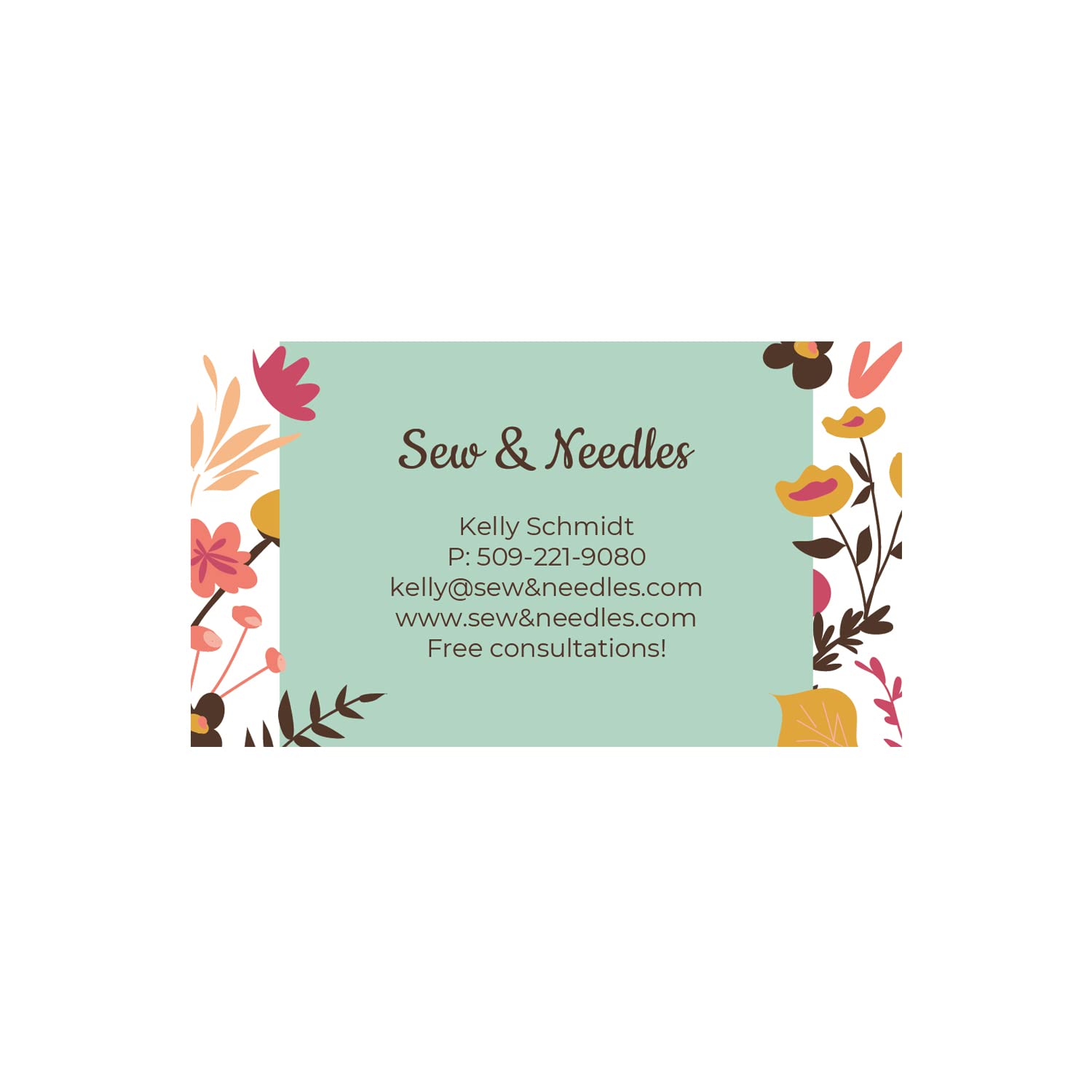 Vibrant Modern Floral Custom Business Cards - 100 Personalized Premium Quality 2