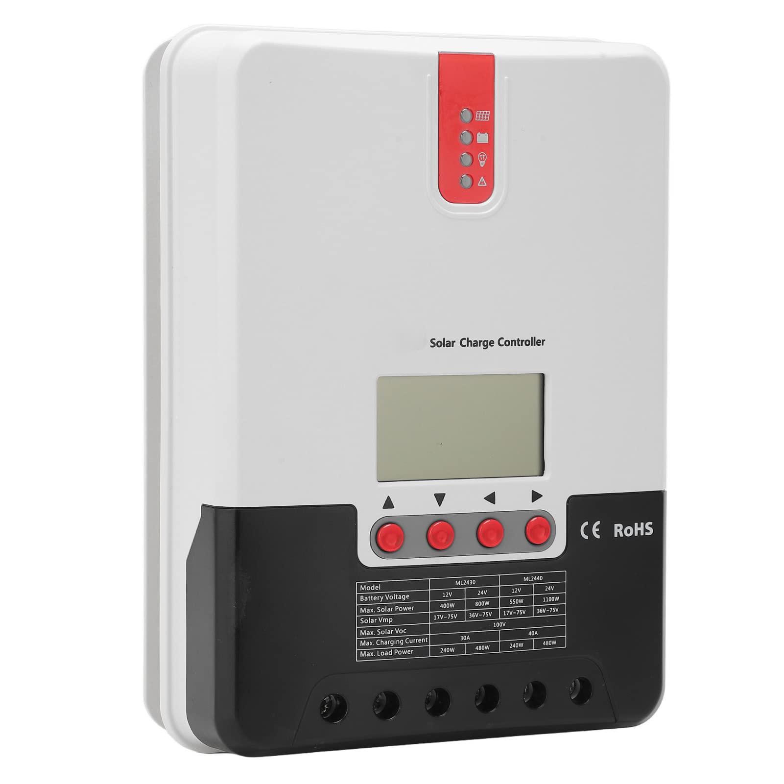 Emoshayoga MPPT Solar Charge Controller - High Efficiency for Solar Power Systems | Ideal for Home, RV, and Off-Grid Energy Solutions