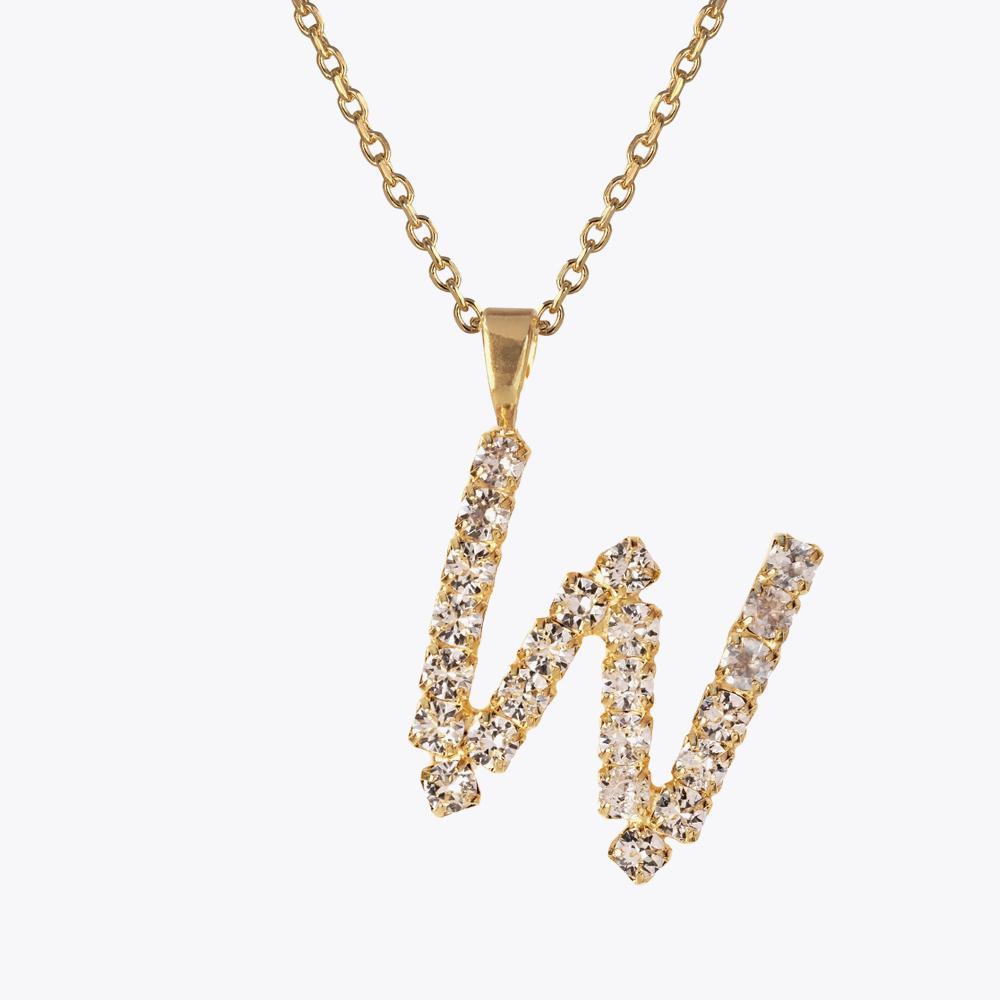 Personalized Letter Necklace with Swarovski Crystals - Custom Initial Pendant for Women - Perfect Gift for Birthday, Anniversary & Valentine's Day - Elegant Jewelry for Everyday Wear & Special Occasions