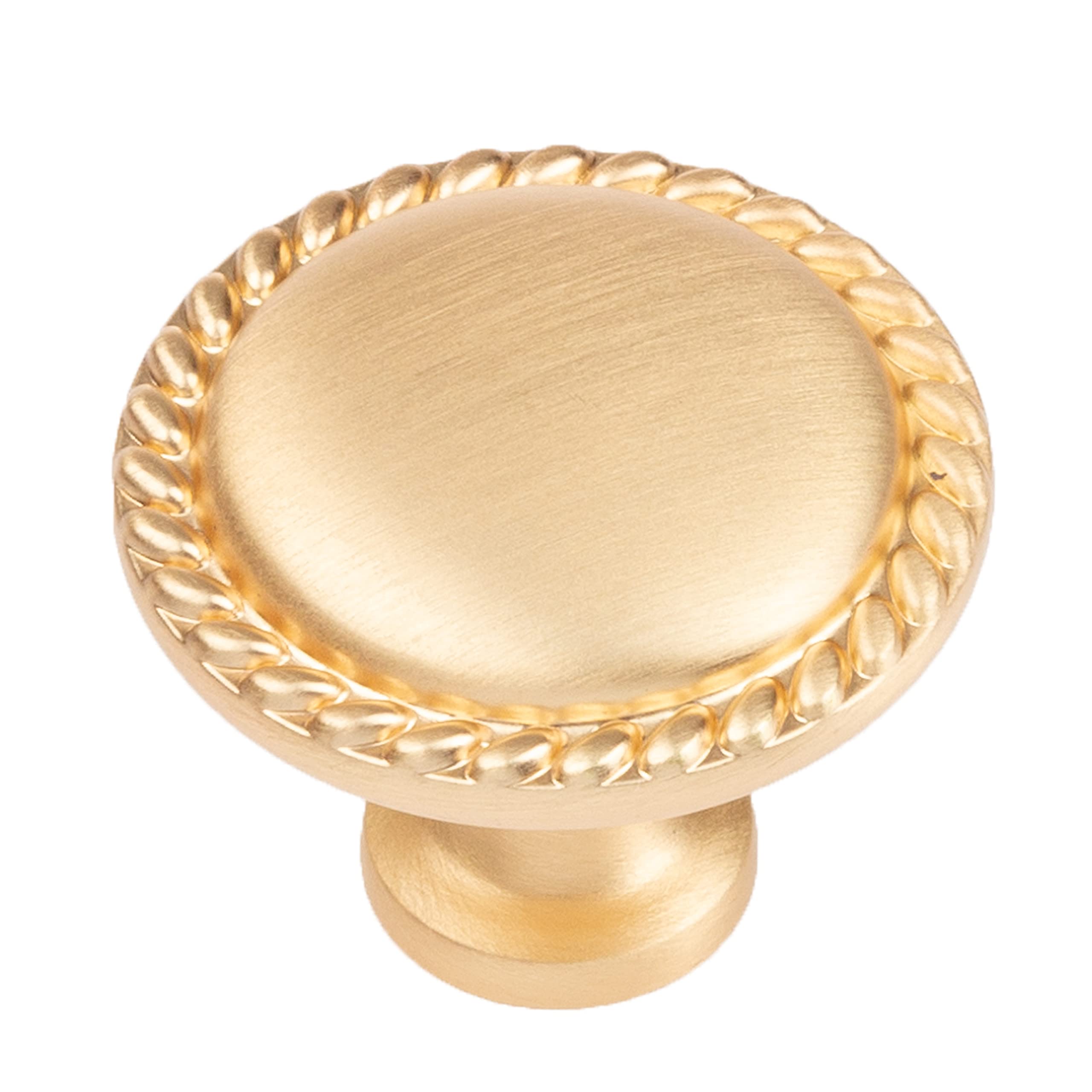 Brushed Gold Cabinet Knobs - 10 Pack Brass Drawer Handles for Kitchen & Bathroom