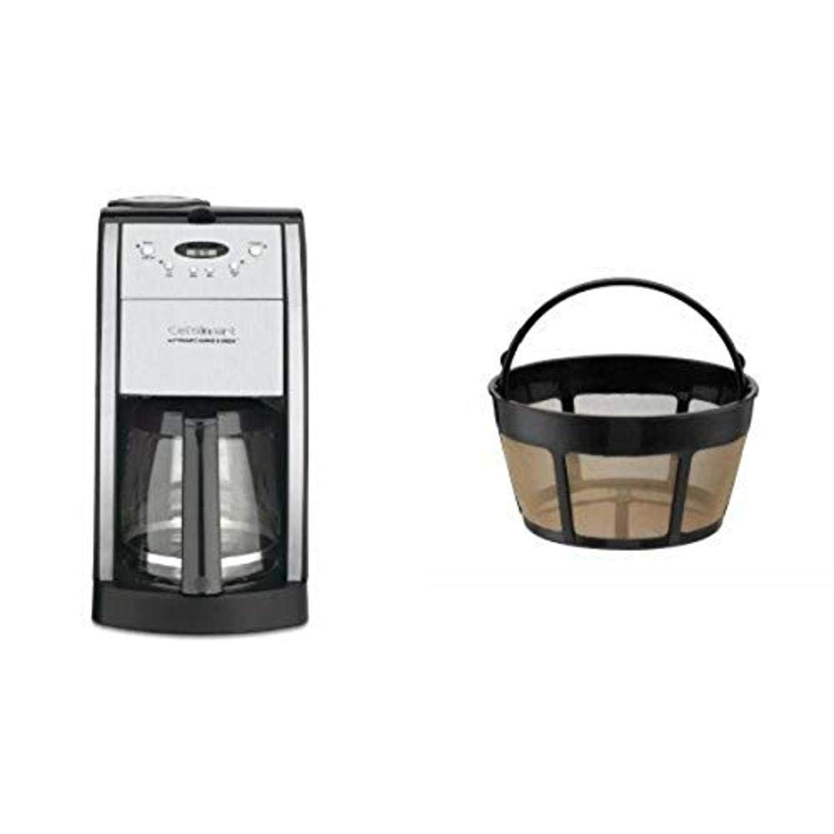 Cuisinart DGB-550BK 12-Cup Programmable Grind-and-Brew Automatic Coffee Maker with Permanent Filter - Perfect for Home, Office & Entertaining