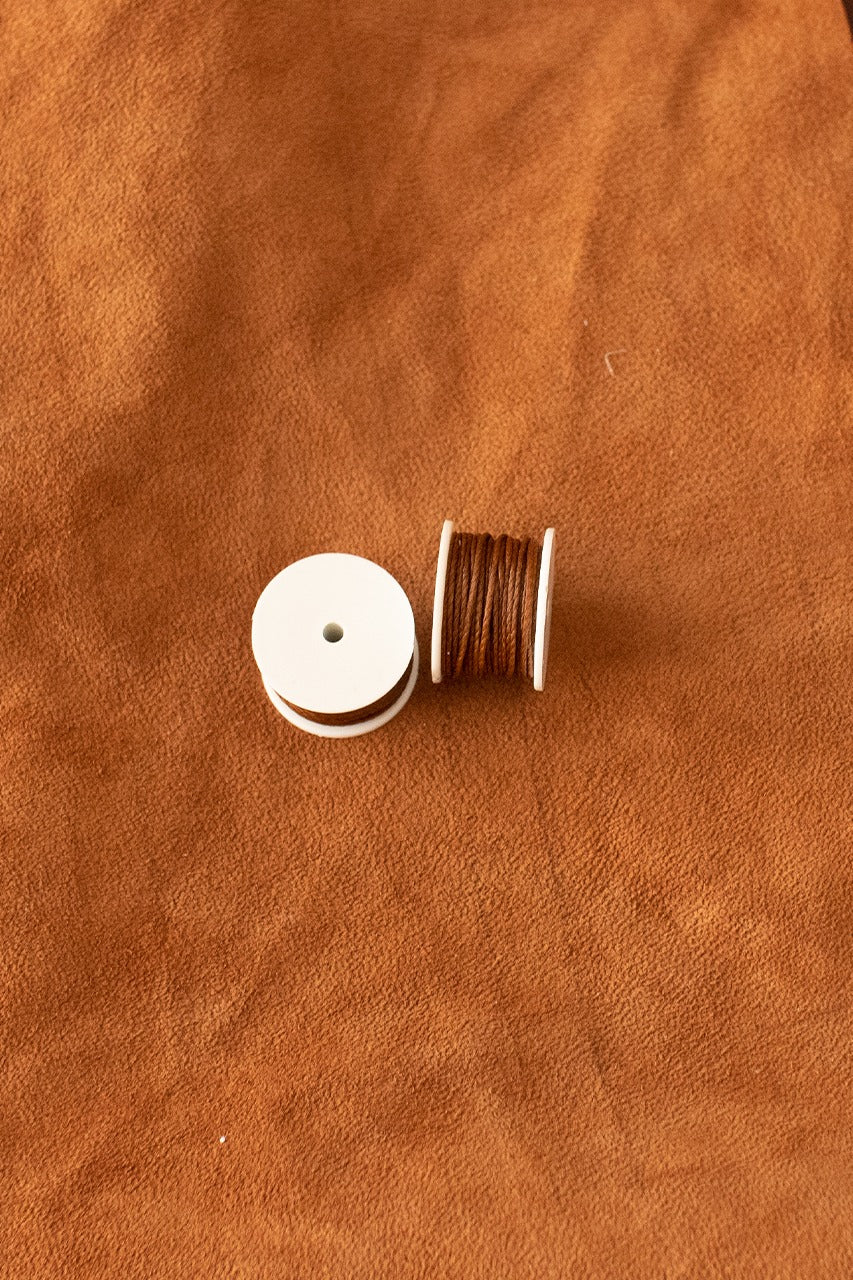 Brown Yarn Coil for Sewing Awl - High-Quality Thread Spool for Leather Craft, DIY Repair & Upholstery Projects | Perfect for Hand Stitching, Bookbinding & Shoemaking