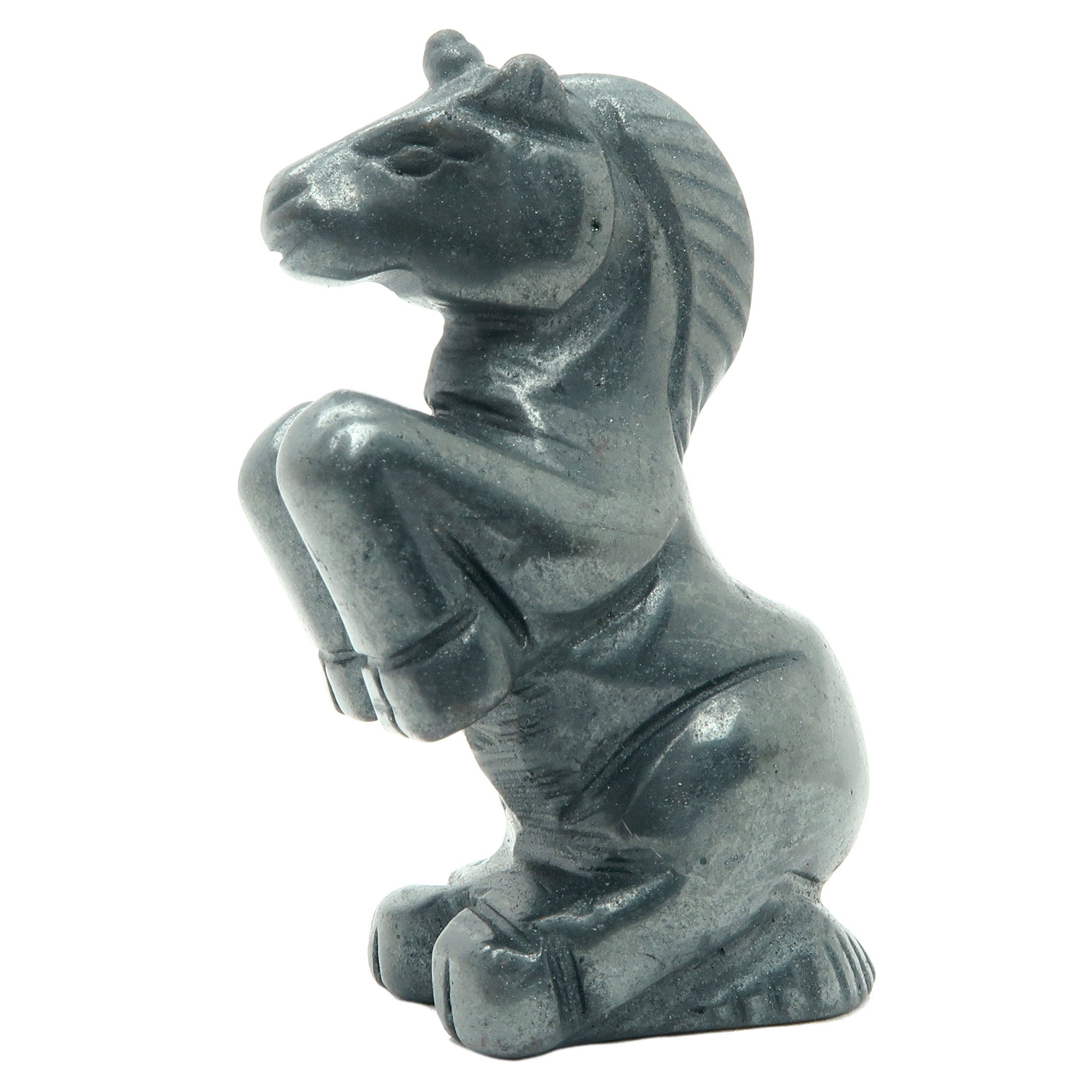 Hematite Unicorn Carving - Black Gemstone for Healing Energy & Spiritual Balance | Perfect for Meditation, Home Decor, and Positive Vibes