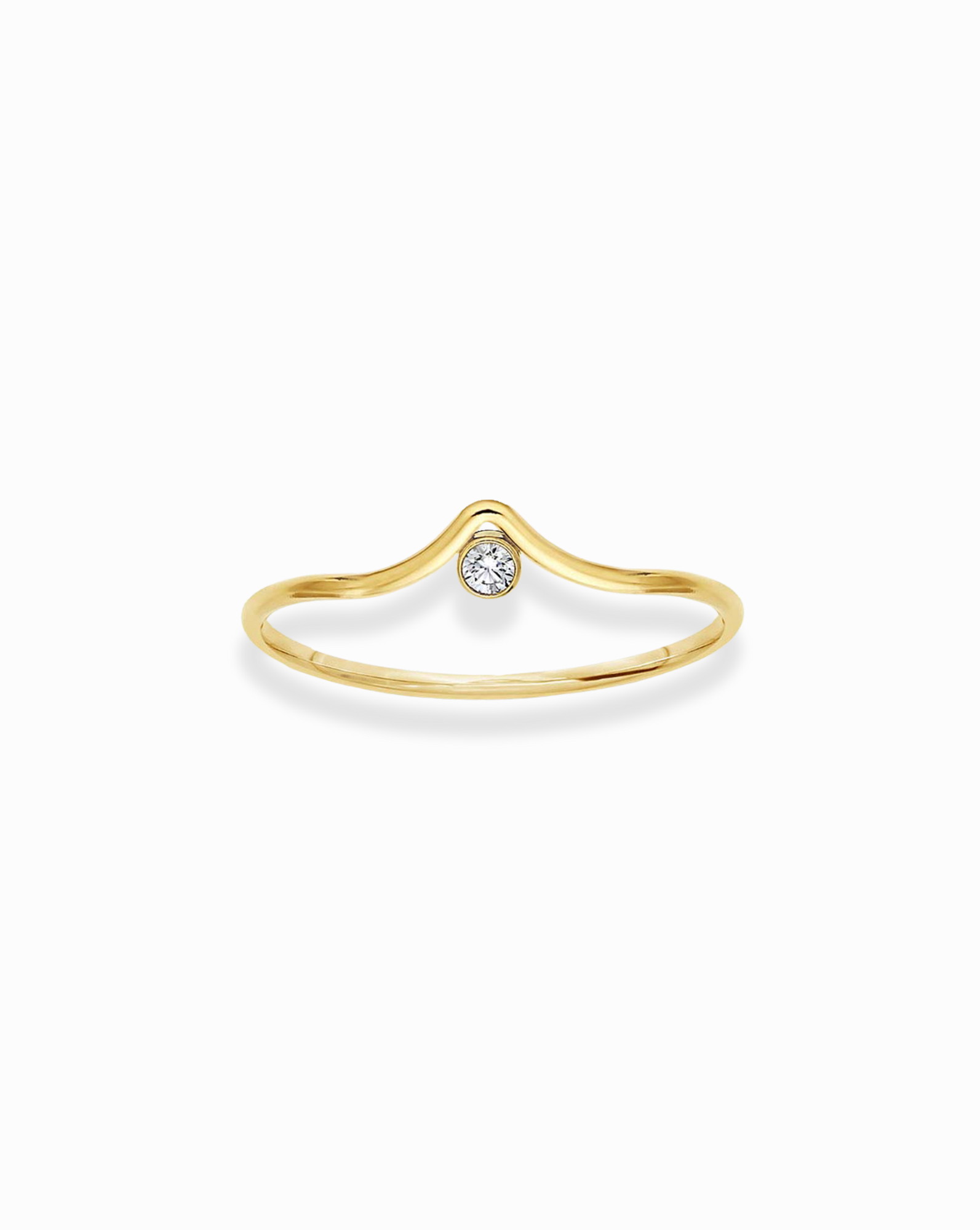 Rowe Arc Stacking Ring with Cubic Zirconia - Elegant Layered Jewelry for Everyday Wear & Special Occasions