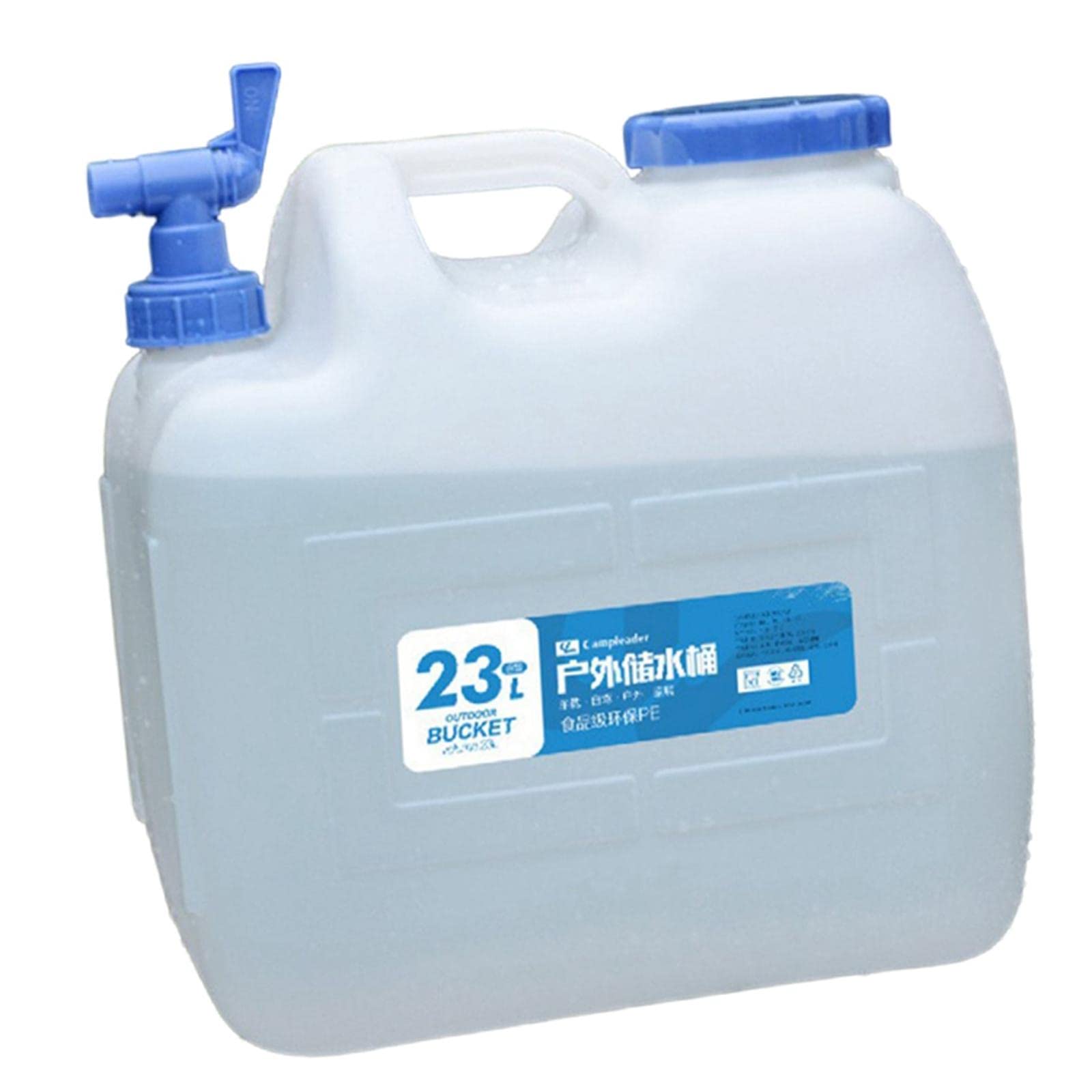 Almencla 5 Gallon Water Container with Spigot - Portable Water Storage Jug for Camping, Hiking, Emergency Preparedness & Outdoor Adventures - BPA Free Camp Water Bucket with Handle & Spout