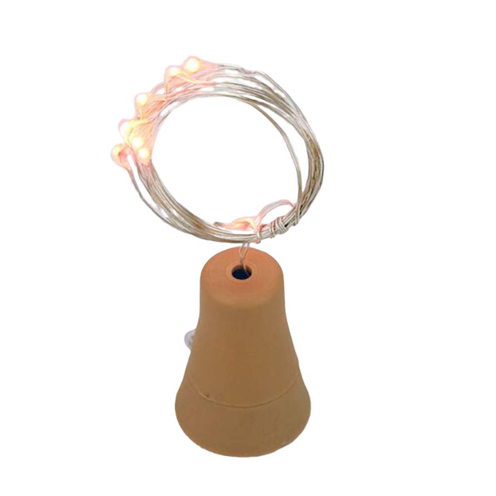 10 LED Solar Powered Cork String Lights - Warm White Wine Bottle & Jar Night Lights for Patio, Backyard, Wedding, Christmas Decoration | Battery Operated Outdoor & Indoor Lighting