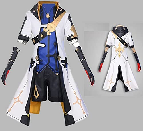 Genshin Impact Albedo Cosplay Costume Set with Wig - Official Game Character Outfit for Halloween, Anime Conventions & Cosplay Events