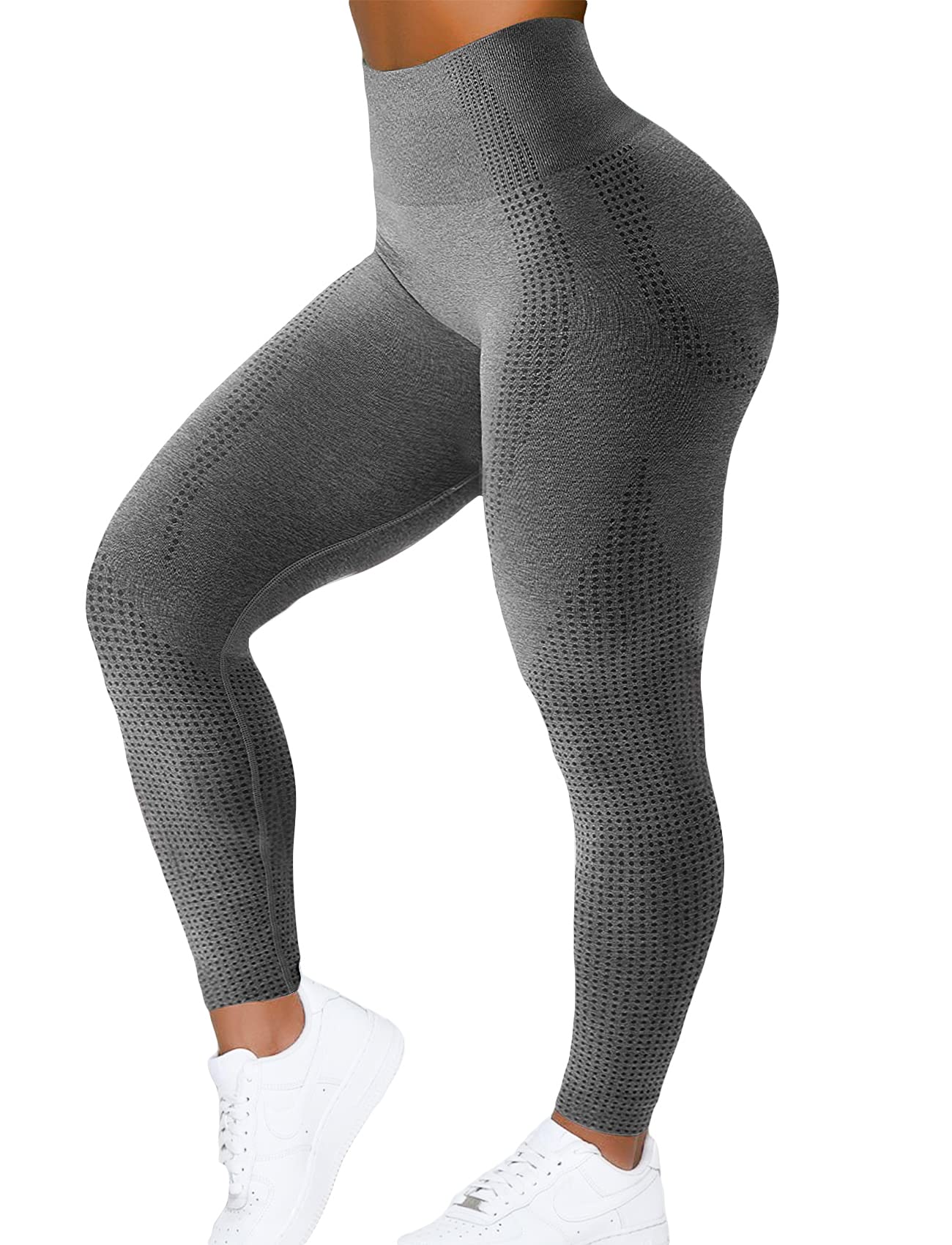 KIWI RATA High Waist Yoga Pants for Women - Seamless Workout Leggings with Butt Lifting & Compression - Stretchy Gym Tights for Running, Fitness & Lounge Wear