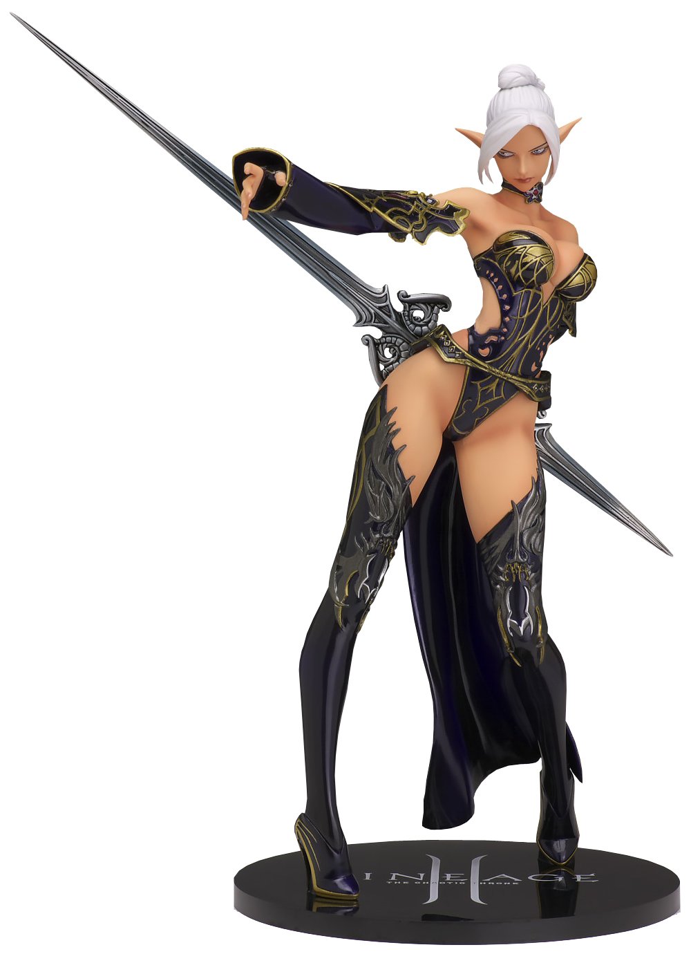 Good Smile Lineage II: Dark Elf Female PVC Figure Statue - Anime Collectible for Display, Gaming Room Decor, and Fantasy Lovers