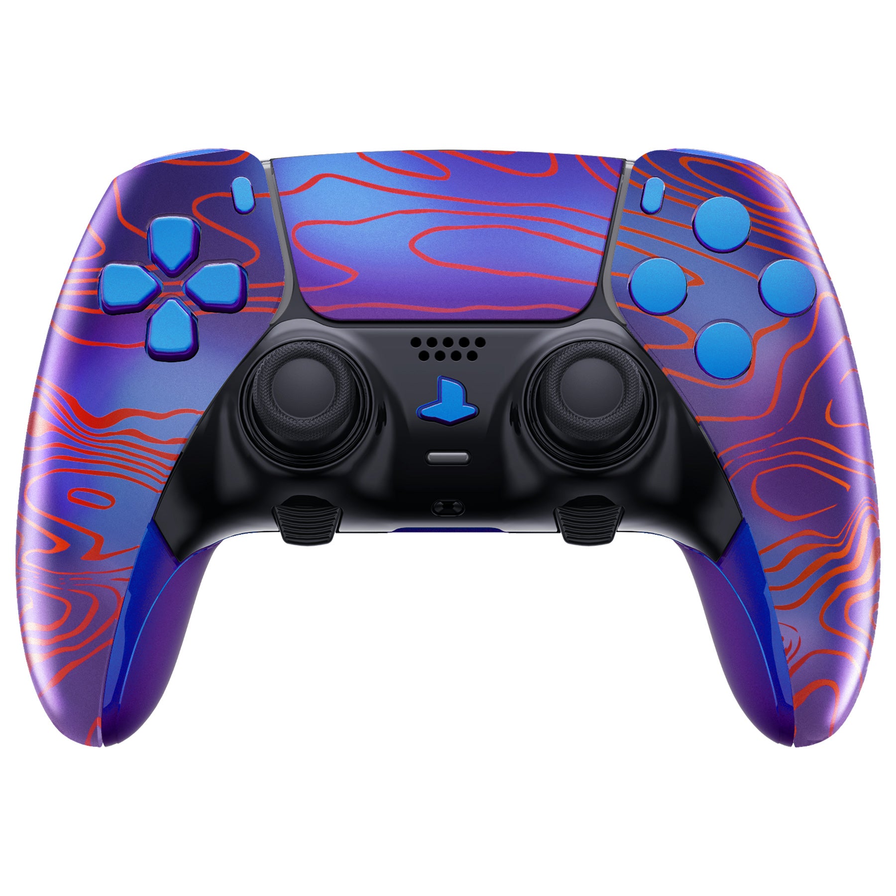 eXtremeRate Damascus Camo Full Housing Shell with Buttons & Touchpad Cover for PS5 Edge Controller - Custom Replacement Decorative Front & Back Plates - Perfect for Gaming, Customization & Enhanced Grip