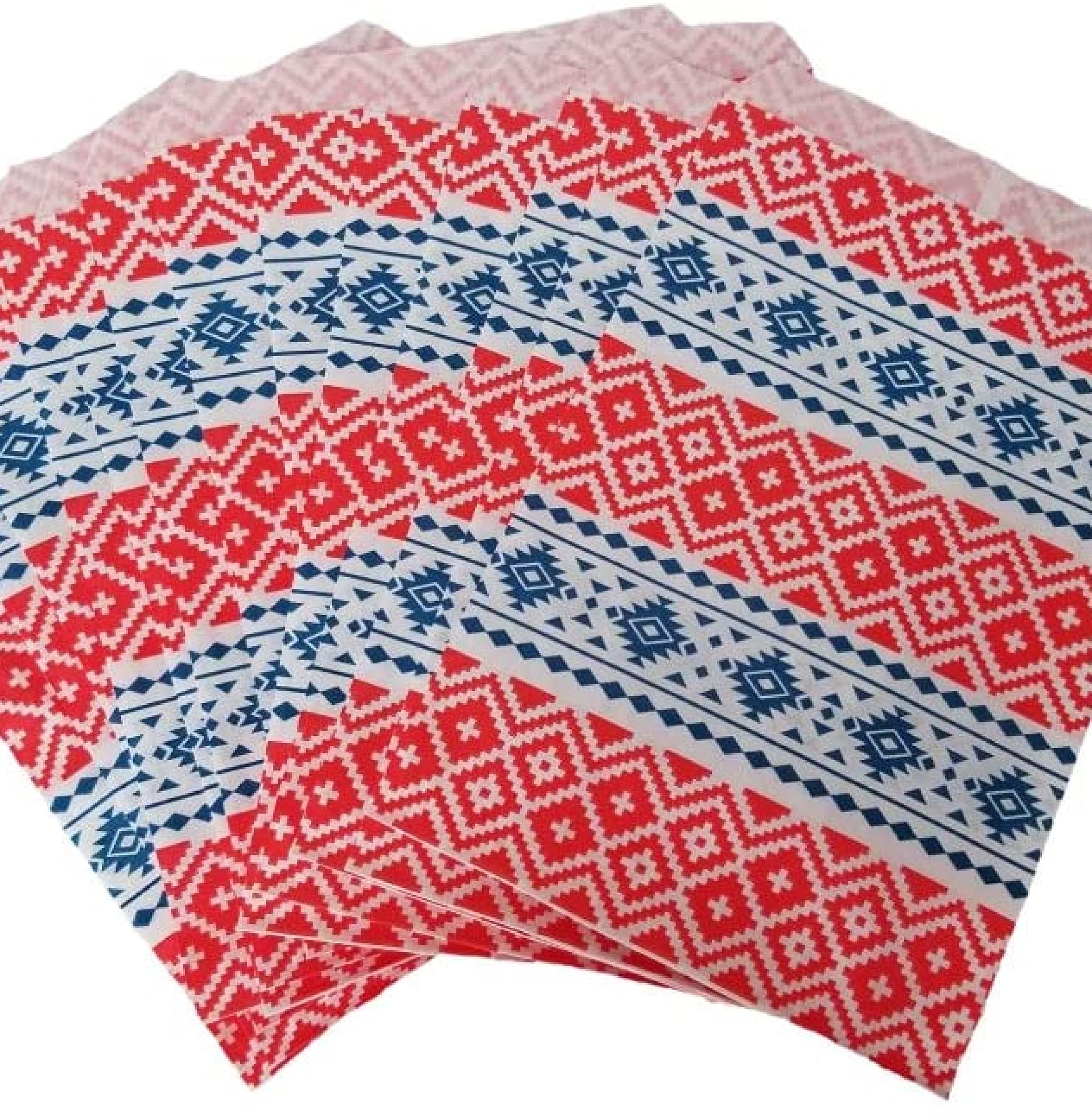 100-Pack Flat Plain & Patterned Paper Bags - 8.5