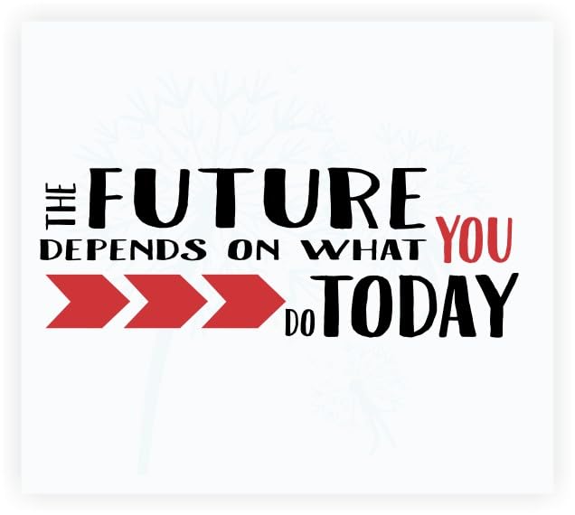 Motivational Wall Sticker Decal - Future Depends on You (33x11 Inch) for Home & Office