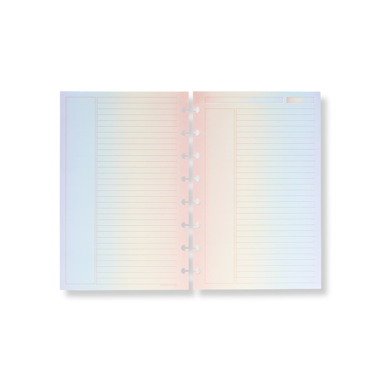 Vibrant Gradient Discbound Refill Notebook Paper - 100 Sheets, Ruled & Annotated for Organization | Perfect for Bullet Journaling, Note Taking & Planner Refills