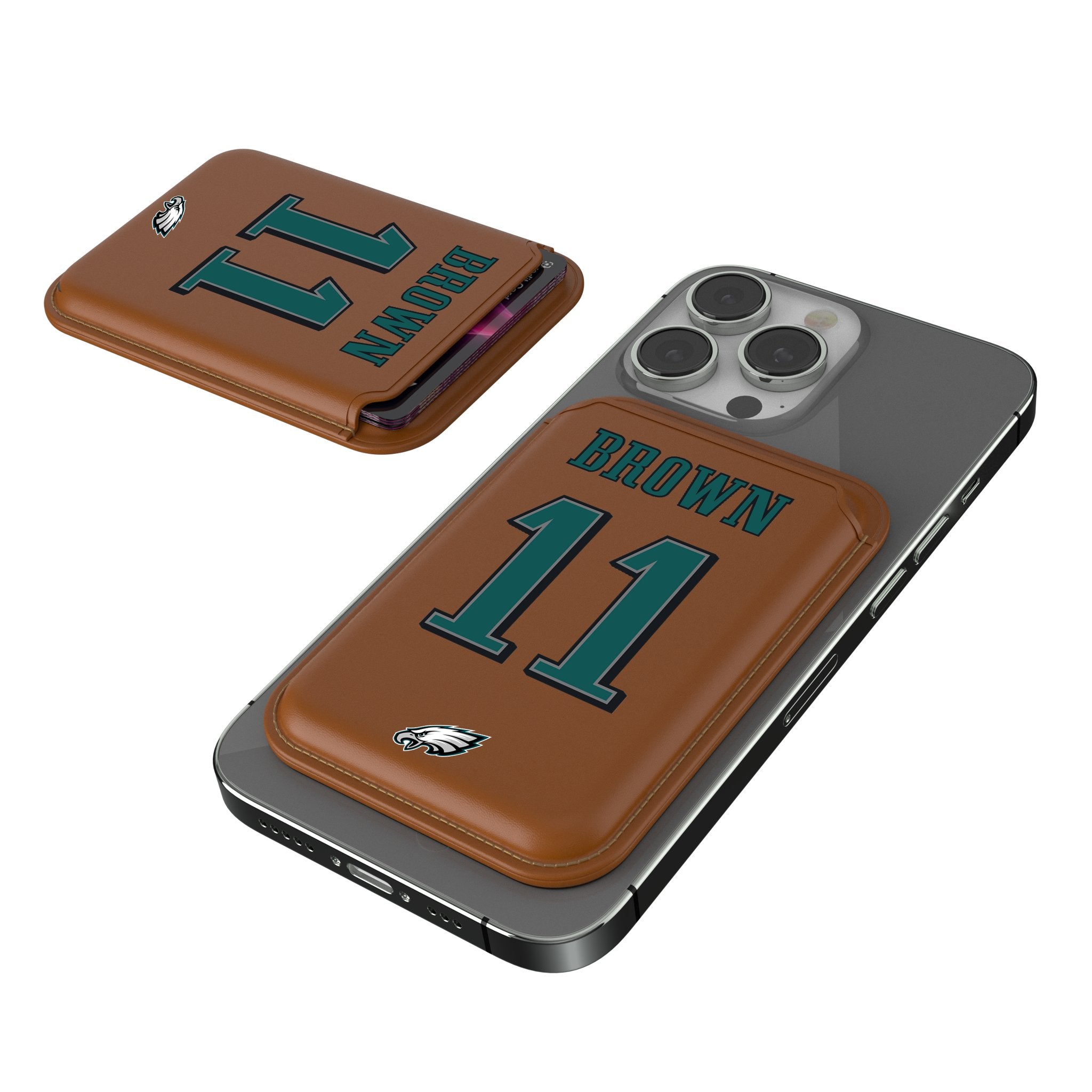 A.J. Brown Philadelphia Eagles NFL Football Magnetic Credit Card Holder Wallet - Perfect for Game Day, Travel & Everyday Use