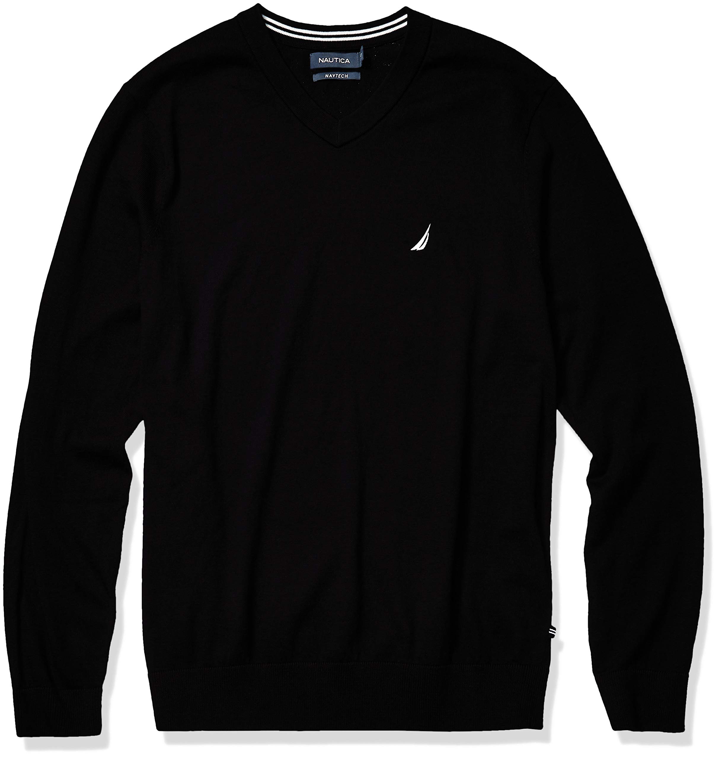 Nautica Men's Big & Tall Navtech Jersey V-Neck Sweater - Soft Comfortable Pullover for Casual Wear, Work & Outdoor Activities